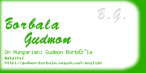 borbala gudmon business card